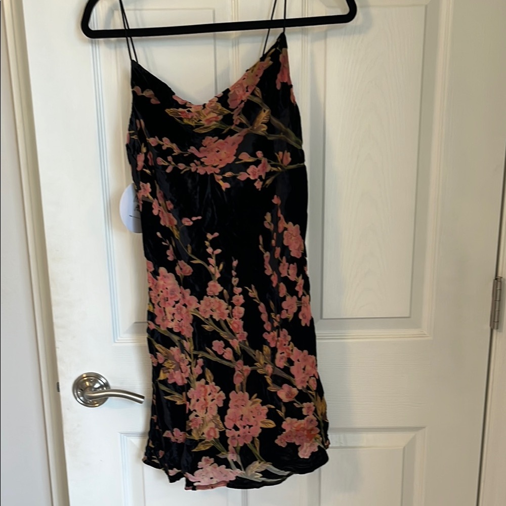 Princess Polly Black and Pink Floral Dress